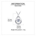 wholesale 925 Sterling Silver Elegant Teardrop Moissanite Pendant Necklace With Sparkling Accents-0-3
