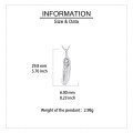 wholesale 925 Sterling Silver Elegant Silver Feather Pendant Necklace With Sparkling Zircon Accent-0-3