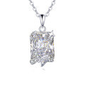 wholesale 925 Sterling Silver Radiant Cut Zircon Star Accent Necklace In Sterling Silver-0-0