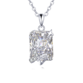 wholesale 925 Sterling Silver Radiant Cut Zircon Star Accent Necklace In Sterling Silver-0-5