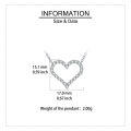 wholesale 925 Sterling Silver Elegant Zircon Heart Pendant Necklace-0-3