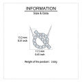 wholesale 925 Sterling Silver Elegant Silver Zircon-studded Initial Q Pendant Necklace-0-3