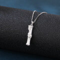 wholesale 925 Sterling Silver Elegant Silver Bamboo Pendant Necklace-0-4