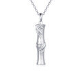 wholesale 925 Sterling Silver Elegant Silver Bamboo Pendant Necklace-0-0
