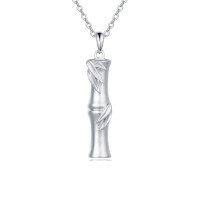 wholesale 925 Sterling Silver Elegant Silver Bamboo Pendant Necklace-undefined