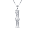 wholesale 925 Sterling Silver Elegant Silver Bamboo Pendant Necklace-0-5