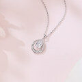 wholesale 925 Sterling Silver Elegant Teardrop Zircon Pendant Necklace With Sparkling Accents In Sterling Silver-0-1