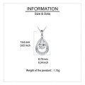 wholesale 925 Sterling Silver Elegant Teardrop Zircon Pendant Necklace With Sparkling Accents In Sterling Silver-0-4