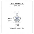 wholesale 925 Sterling Silver Elegant Silver Heart-shaped Zircon Floral Pendant Necklace-0-3