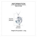 wholesale 925 Sterling Silver Elegant Dolphin Heart-shaped Zircon Pendant Necklace-0-4