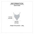 wholesale 925 Sterling Silver Elegant Zircon Heart Pendant Necklace-0-3