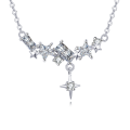 wholesale 925 Sterling Silver Elegant Starburst Necklace With Sparkling Celestial Charm And Delicate Chain Links-0-5