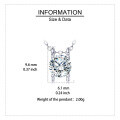 wholesale 925 Sterling Silver Elegant Solitaire Zircon Pendant Necklace In Plated with White Gold-0-3