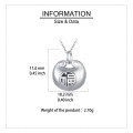 wholesale 925 Sterling Silver Sterling Silver Round Pendant Necklace With Engraved Chinese Character-0-3