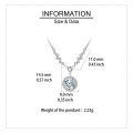 wholesale 925 Sterling Silver Elegant Zircon Halo Necklace: Timeless Luxury With Sparkling Accents-0-3