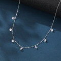 wholesale 925 Sterling Silver Elegant Asymmetrical Zircon Necklace-0-1