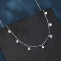 wholesale 925 Sterling Silver Elegant Asymmetrical Zircon Necklace-0-4