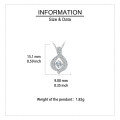 wholesale 925 Sterling Silver Elegant Zircon Teardrop Pendant Necklace With Sparkling Accents-0-3
