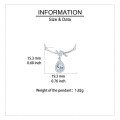 wholesale 925 Sterling Silver Elegant Zircon Teardrop Necklace With Bow Accent In Sterling Silver-0-2