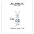 wholesale 925 Sterling Silver Elegant Zircon Floral Pendant Necklace With Sparkling Center Stone-0-3