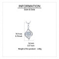 wholesale 925 Sterling Silver Elegant Zircon Pendant Necklace: Timeless Silver Jewelry With Sparkling Accents-0-3