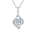 wholesale 925 Sterling Silver Elegant Zircon Pendant Necklace: Timeless Silver Jewelry With Sparkling Accents-0-0