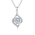 wholesale 925 Sterling Silver Elegant Zircon Pendant Necklace: Timeless Silver Jewelry With Sparkling Accents-0-5