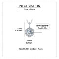 wholesale 925 Sterling Silver Elegant Round Halo Solitaire Moissanite Pendant Necklace In Plated with White Gold-0-2