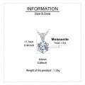 wholesale 925 Sterling Silver Elegant Solitaire Moissanite Pendant Necklace With Micro-pave Accents On Delicate Chain-0-2