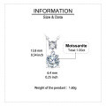 wholesale 925 Sterling Silver Elegant Double Moissanite Pendant Necklace In Sterling Silver-0-2