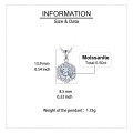 wholesale 925 Sterling Silver Elegant Moissanite Cluster Pendant Necklace In Plated with White Gold – Timeless Luxury Jewelry-0-2