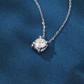 wholesale 925 Sterling Silver Elegant Solitaire Moissanite Necklace In Sterling Silver-0-3