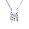wholesale 925 Sterling Silver Elegant Solitaire Moissanite Necklace In Sterling Silver-0-0