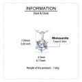wholesale 925 Sterling Silver Elegant Solitaire Moissanite Necklace In Platinum-plated Sterling Silver With Six-prong Setting-0-2