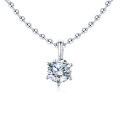 wholesale 925 Sterling Silver Elegant Solitaire Moissanite Necklace In Platinum-plated Sterling Silver With Six-prong Setting-0-0