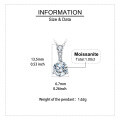 wholesale 925 Sterling Silver Elegant Triple Moissanite Solitaire Necklace With Graduated Stones-0-2