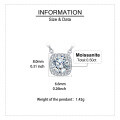 wholesale 925 Sterling Silver Elegant Moissanite Halo Pendant Necklace With Sparkling Square Frame-0-2