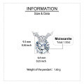 wholesale 925 Sterling Silver Elegant Solitaire Moissanite Necklace With Silver Chain: Timeless Beauty Meets Modern Elegance-0-2