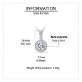 wholesale 925 Sterling Silver Elegant Moissanite Pendant Necklace With Silver Chain And Classic Halo Design-0-2