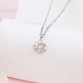 wholesale 925 Sterling Silver Elegant Moissanite Snowflake Pendant Necklace – Timeless Elegance Meets Modern Charm-0-4
