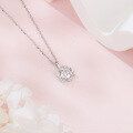 wholesale 925 Sterling Silver Elegant Moissanite Snowflake Pendant Necklace – Timeless Elegance Meets Modern Charm-0-3