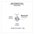 wholesale 925 Sterling Silver Elegant Solitaire Moissanite Pendant Necklace In Sterling Silver-0-2