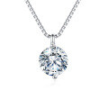 wholesale 925 Sterling Silver Elegant Solitaire Moissanite Pendant Necklace In Sterling Silver-0-0