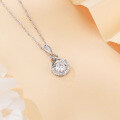 wholesale 925 Sterling Silver Elegant Moissanite Pendant Necklace With Classic Teardrop Design-0-3