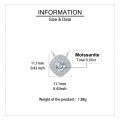 wholesale 925 Sterling Silver Elegant Moissanite Necklace With Double Halo Design In Plated with White Gold-0-2