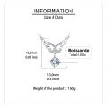 wholesale 925 Sterling Silver Eternal Wings Moissanite Necklace-0-2