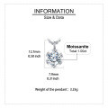 wholesale 925 Sterling Silver Elegant Moissanite Pendant Necklace With Silver Chain And Sparkling Accents-0-2