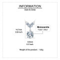 wholesale 925 Sterling Silver Elegant Moissanite Heart Pendant Necklace In Plated with White Gold/silver – Luxury Jewelry Gift-0-2