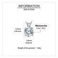 wholesale 925 Sterling Silver Elegant Moissanite Pendant Necklace With Classic Silver Chain-0-2