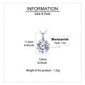 wholesale 925 Sterling Silver Elegant Solitaire Moissanite Pendant Necklace In Plated with White Gold-0-2